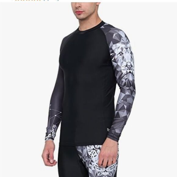 HUGE SPORTS Men's Splice UV‎ Sun Protection UPF 50+ Skins Rash Guard Size Medium - Picture 2 of 9